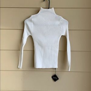 White Turtleneck Top